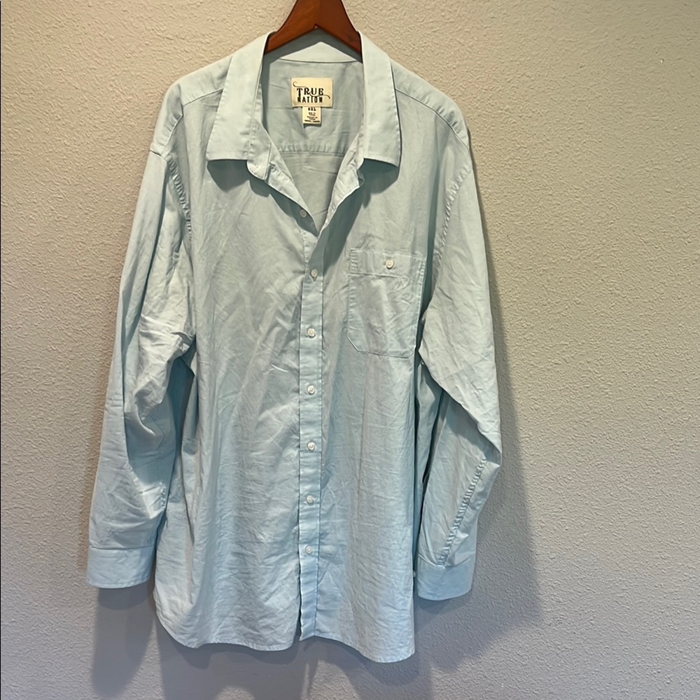True Nation Light Blue 100% cotton Button-Up Shirt